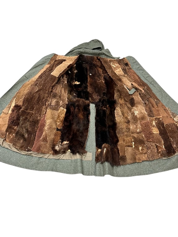 German Wehrmacht (Heer)" Wachmantel"  Rabbit skin lining.
