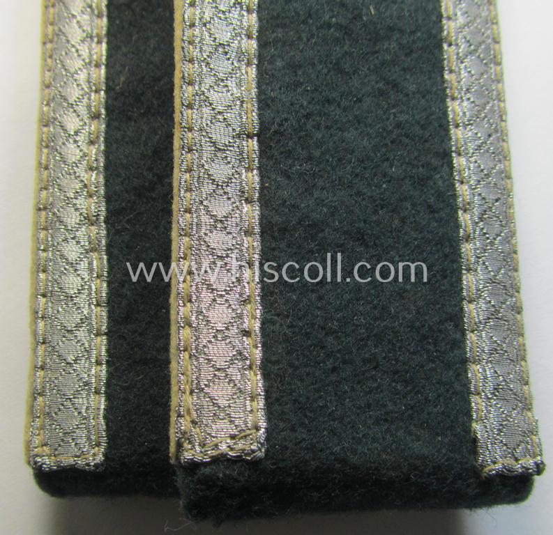 Attractive - and fully matching! - pair of WH (Heeres), pre- ie. early-war period- (ie. 'M36'- ie. 'M40'-pattern and/or rounded-styled) NCO-type shoulderstraps as was intended for an: 'Unteroffizier der Infanterie-Truppen'