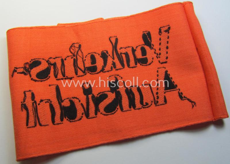 Superb - and rarely seen! - example of a WH (Heeres) related armband (ie. 'Armbinde') entitled: 'Verkehrs-Aufsicht' (being of the 'entirely-woven'-type in a technique similar to the 'BeVo'-weave pattern)