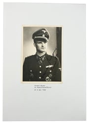 Signature of Waffen-SS Knight's Cross Recipient 'Werner Meyer'