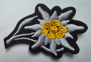 Waffen SS pattern M43 cap Edelweiss insignia.