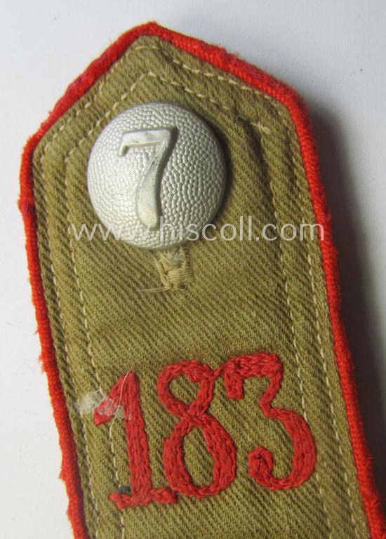 Early-pattern, 'HJ'- (ie. 'Hitlerjugend'-) shoulderstrap for usage by a: 'Hitlerjunge' who was attached to the: 'Oberbann I - Bann 183' (Bann 183 = 'Bann Herford' situated in the 'Gebiet West Westfalen')