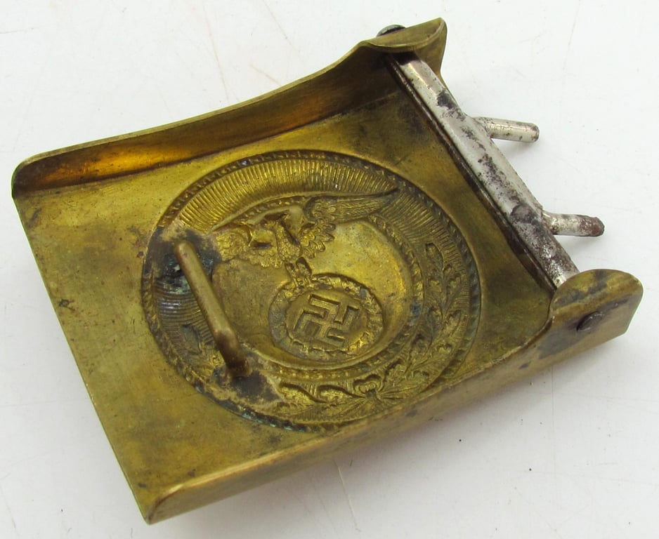 Early SA EM/NCO Brass Belt Buckle – 1st Pattern
