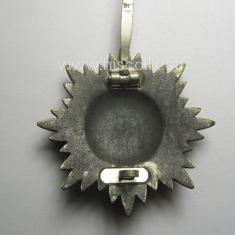 WH-related, so-called: 'Verdienstauszeichnung o. Steckkreuz für Angehörige der Ostvölker, 2. Kl. in Silber ohne Schwertern' being a (dual!) maker- (ie. '100' & 'L 55'-) marked example that comes stored in its accompanying, period-etui