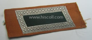 Regrettably single, (entirely!) 'BeVo'-woven, NCO-pattern 'Ostvölker'-collar-tab as intended...