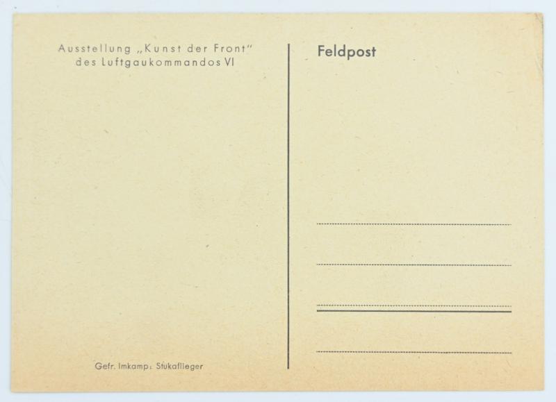 German LW Postcard 'Kunst der Front'