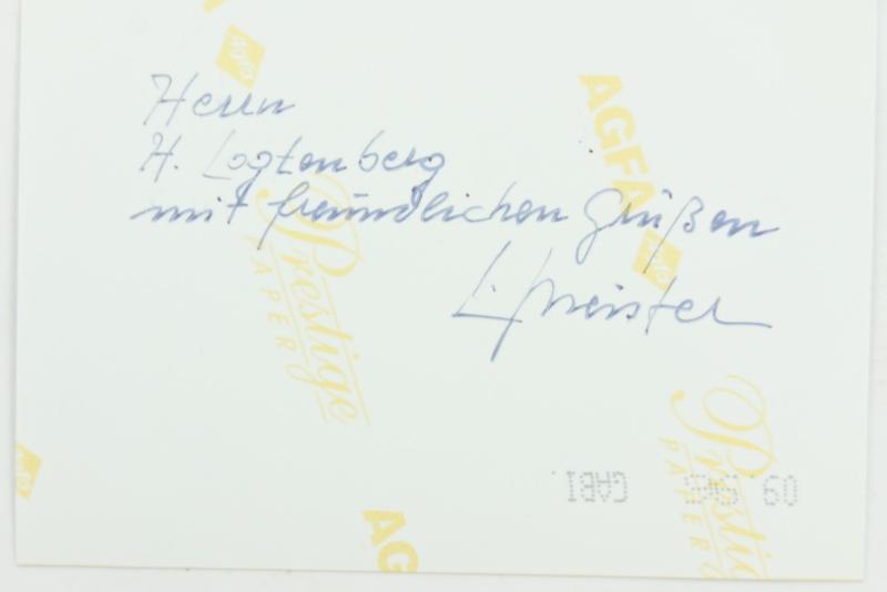 Signature of Luftwaffe KC Recipient 'Ludwig Meister'