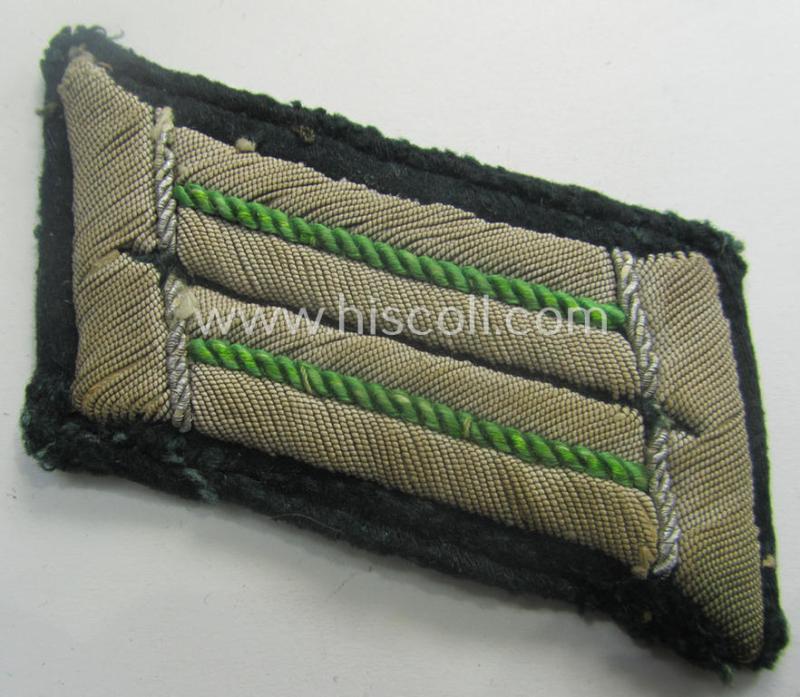 Truly used, pair of WH (Heeres) collar-tabs (ie. 'Kragenspiegel für Offiziere'): 'Panzer-Grenadier-Truppen'