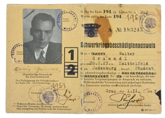 German War Disable ID Card