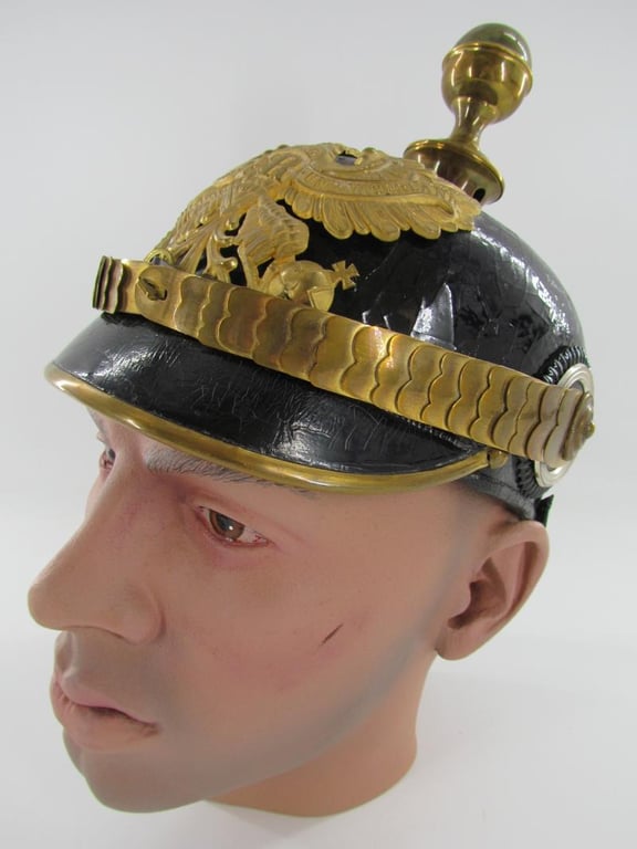 German officers spike helmet ( Pickelhaube ) Artillery, Franco-Prussian war.