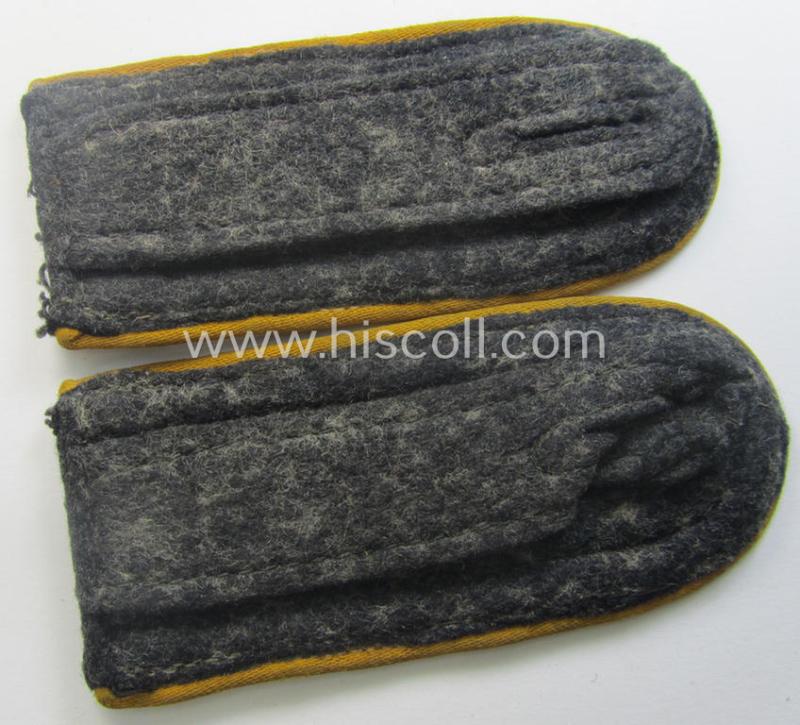 Pair of Waffen-SS, mid-war-period- (ie. 'private-purchased' ie. tailor-made-pattern!) NCO-type shoulderstraps as was intended for usage by a: 'SS-Unterscharführer eines Kavallerie- o. Aufklärungs-Abts.'