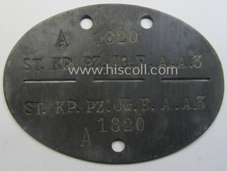 Zinc-based, WH (Heeres) 'Panzerjäger o. Aufklärungs'-related ID-disc bearing...