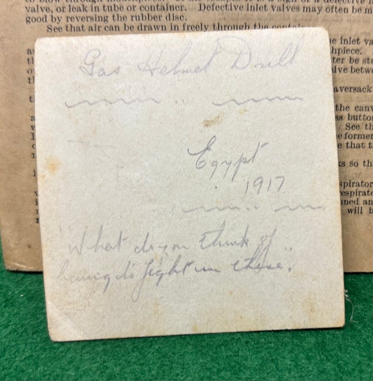 1918 Box Respirator Drill and Inspection with Photo