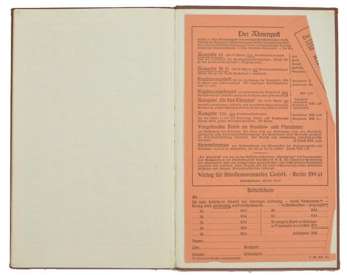 German Third Reich Genealogical Register