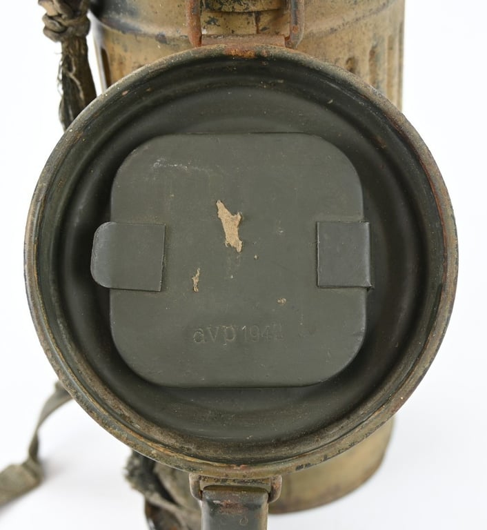German LW 2-Tone Camo Gasmask Cannister