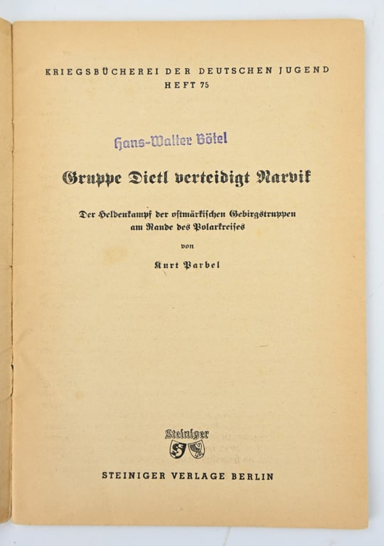 German Hitler Youth Booklet