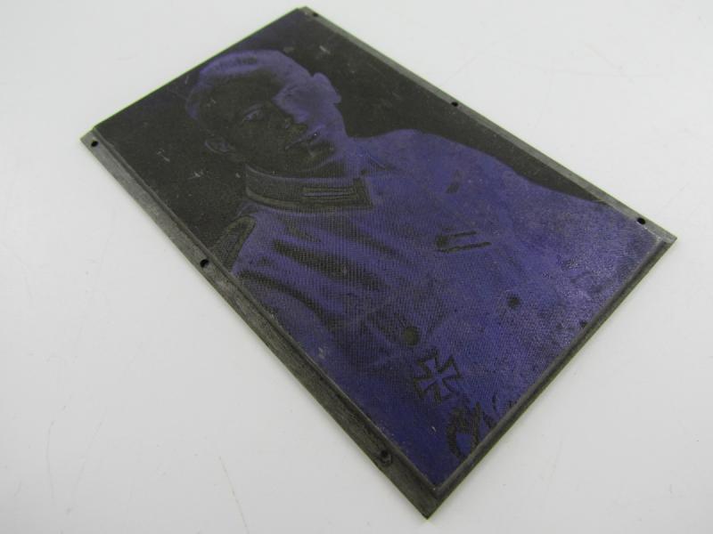 Original German Newspaper Photo “Druckplatte” (printing plate)