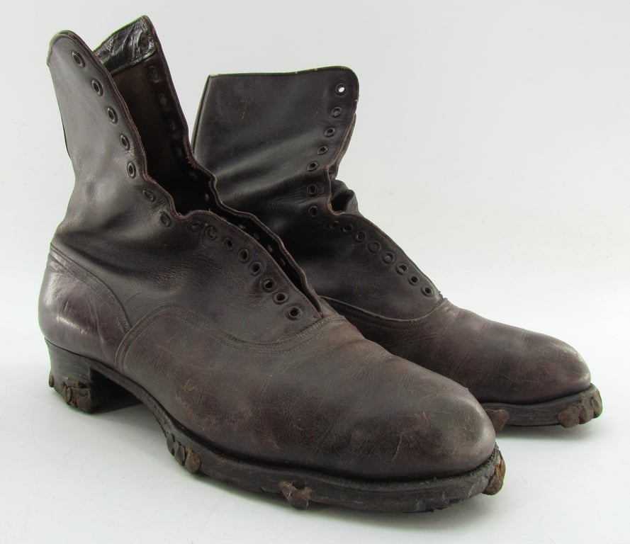 Pair of German Women's High Lace-Up Boots