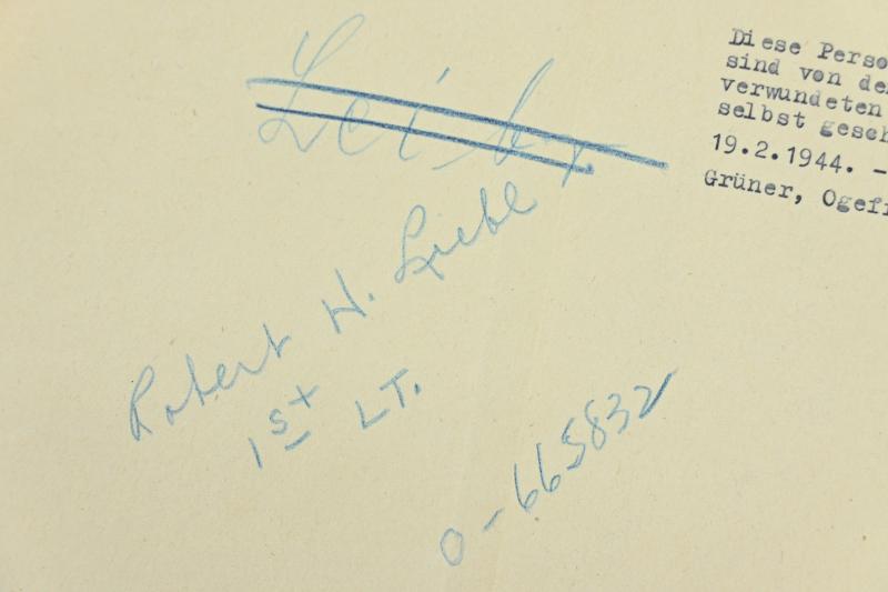German Prisoner of War Document Paper