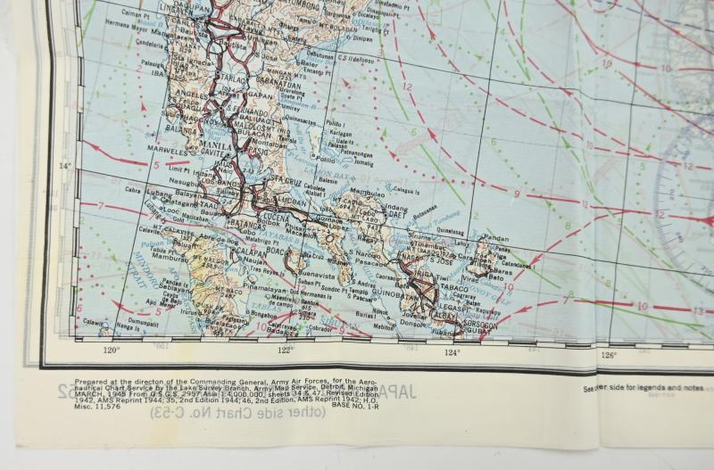 USAAF WW2 Escape Map 'Japan / East China Sea'