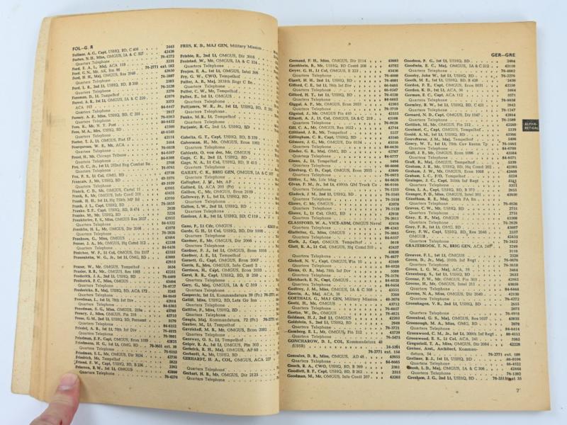 US Headquarters Berlin Telephone Directory