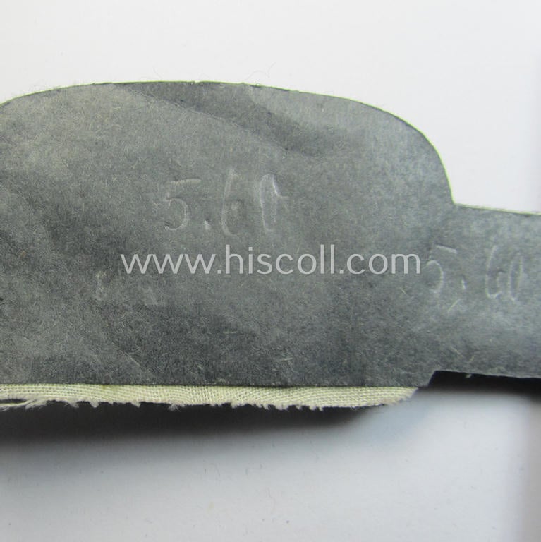 'Virtually mint- ie. unissued', WH (Luftwaffe), hand-embroidered- cap-wreath ie. cocarde, as was intended for a 'Luftwaffe' officers'-type visor-cap (ie. 'Schirmmütze')