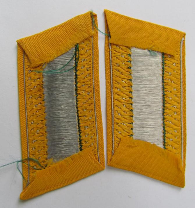 Superb - and fully matching! - pair of (entirely!) 'BeVo'-woven, NCO-type 'Ostvölker' collar-tabs, as were intended for a: 'Armenischer'-volunteer within the 'Deutsche Wehrmacht' (ie. 'Zugführer' within the: 'Armenisches Legion')