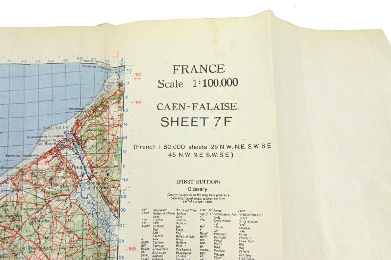 British WW2 Officer Mapcase 'Caen Normandy'