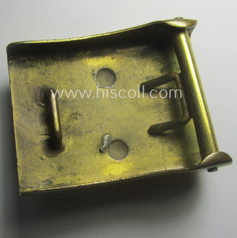 WWI-period (ie. 'Preussen'-related), copper- (ie. nickle-crome-) based, EM/NCO-type belt-buckle being a moderately used example