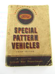 Instruction Book Ford Special Pattern Vehicles