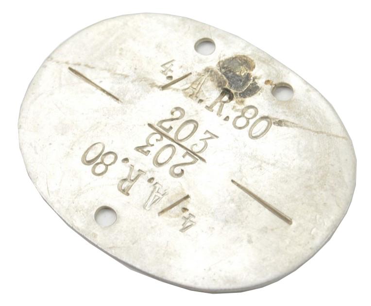 German WH Dog-Tag '4./A.R.80'
