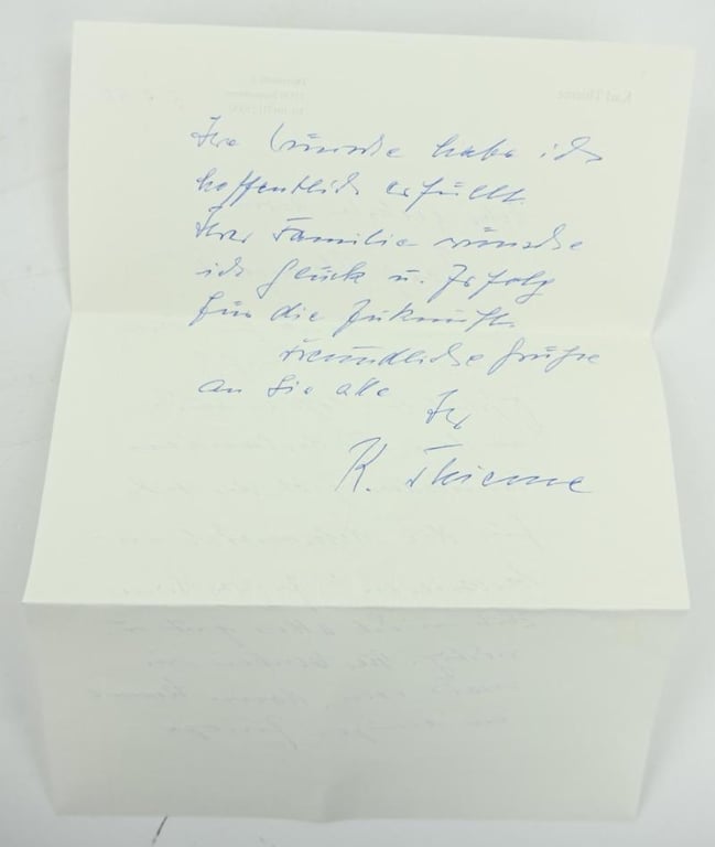 Postcard with Signature of Wehrmacht KC-OL&S Recipient 'Karl Thieme'