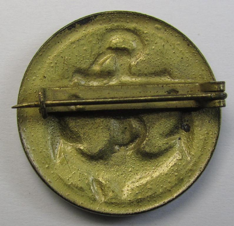 WH (Kriegsmarine) specific lapel-pin for female WH naval signal-staff ie. 'Dienstbrosche der Marinehelferinnen' being an unmarked specimen that comes in an overall very nice- (and only minimally used-), condition