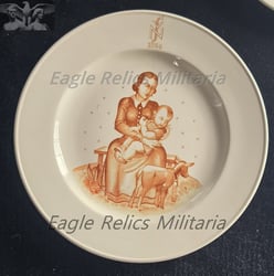 Brown NSV decorative plate mother and child
