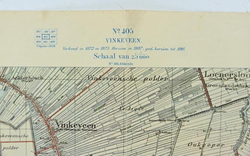 German Mapcard of 'Vinkeveen' Holland