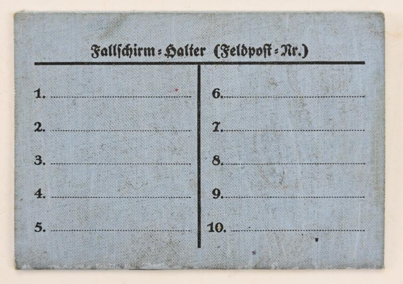 German LW Parachute Inspection Booklet