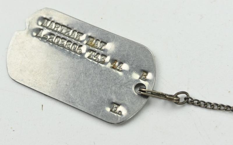 US WW2 WAC Dog-Tag with Chain 'Ray Martzak'