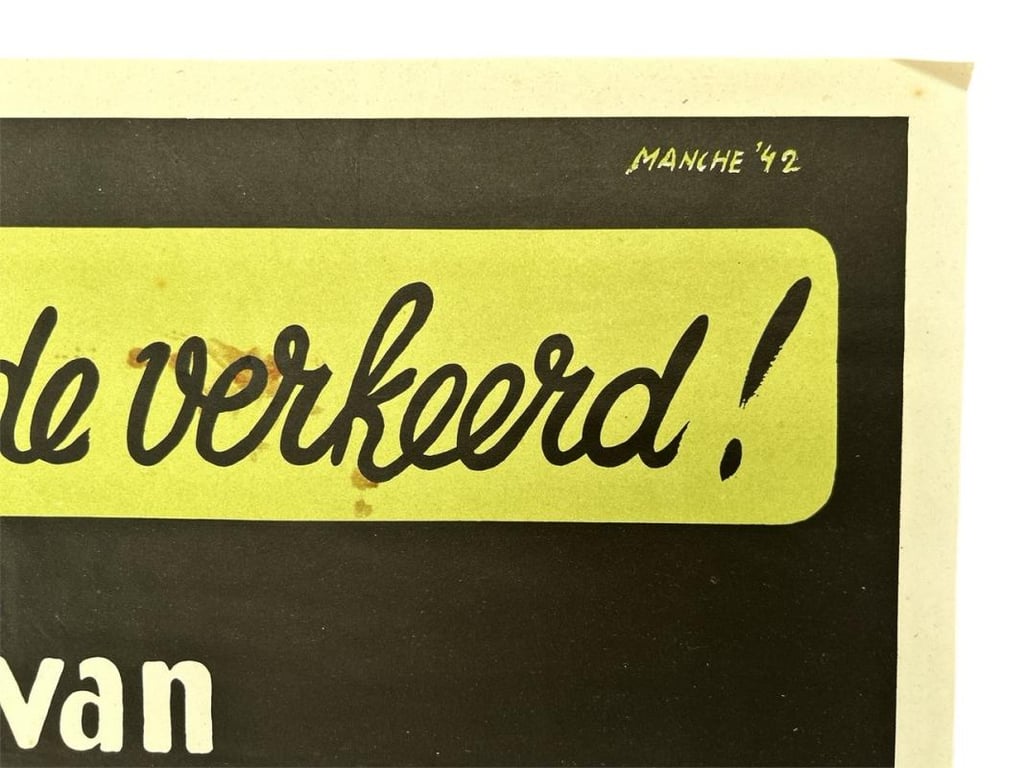 WW2 Poster : De Vangarmen van de Dollarpoliep ( Louis Manche )