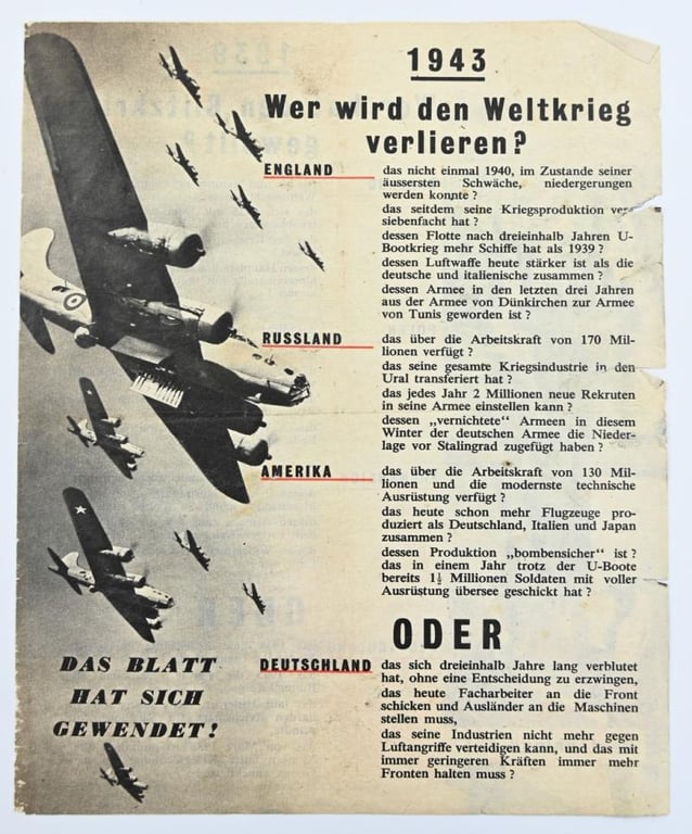 Allied WW2 Droppingsflyer 'Blitzkrieg'