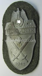 WH (Heeres ie. Waffen-SS) 'Demjansk'-campaign-shield as executed in...