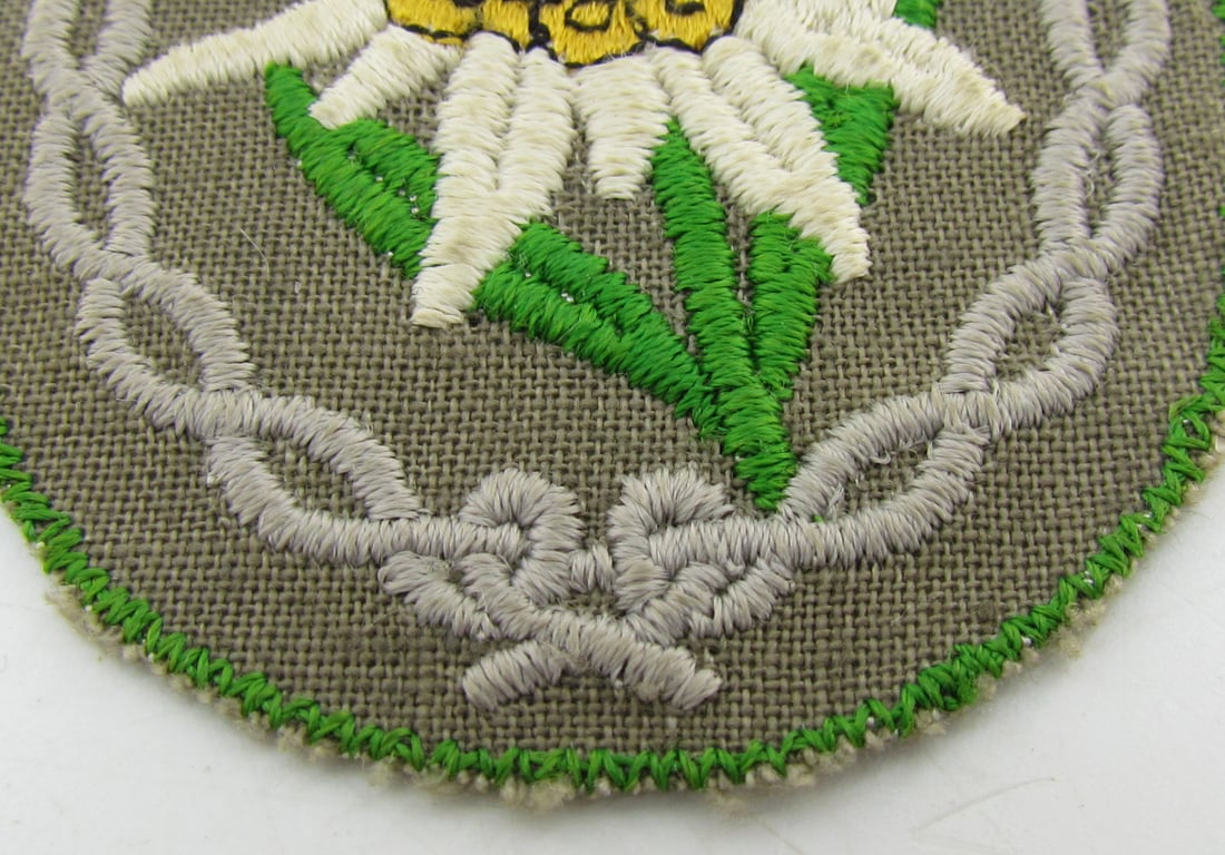 Rare Gebirgsjäger Edelweiss Sleeve Badge Variant