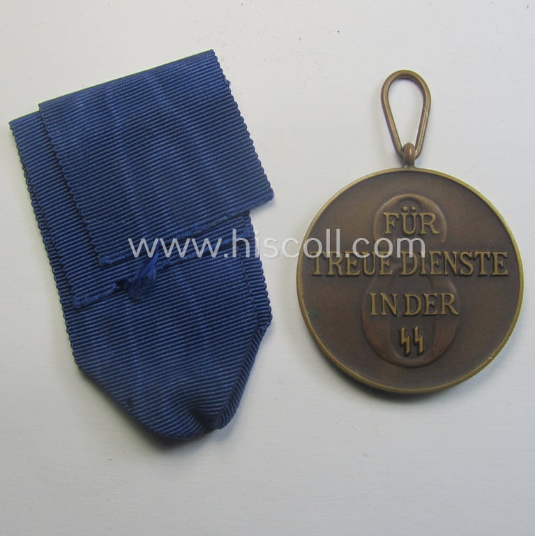 SS- (ie. Waffen-SS) loyal-service award ie. 'SS-Dienstauszeichnung 3. Stf.' (as awarded for 8 years of loyal-service)