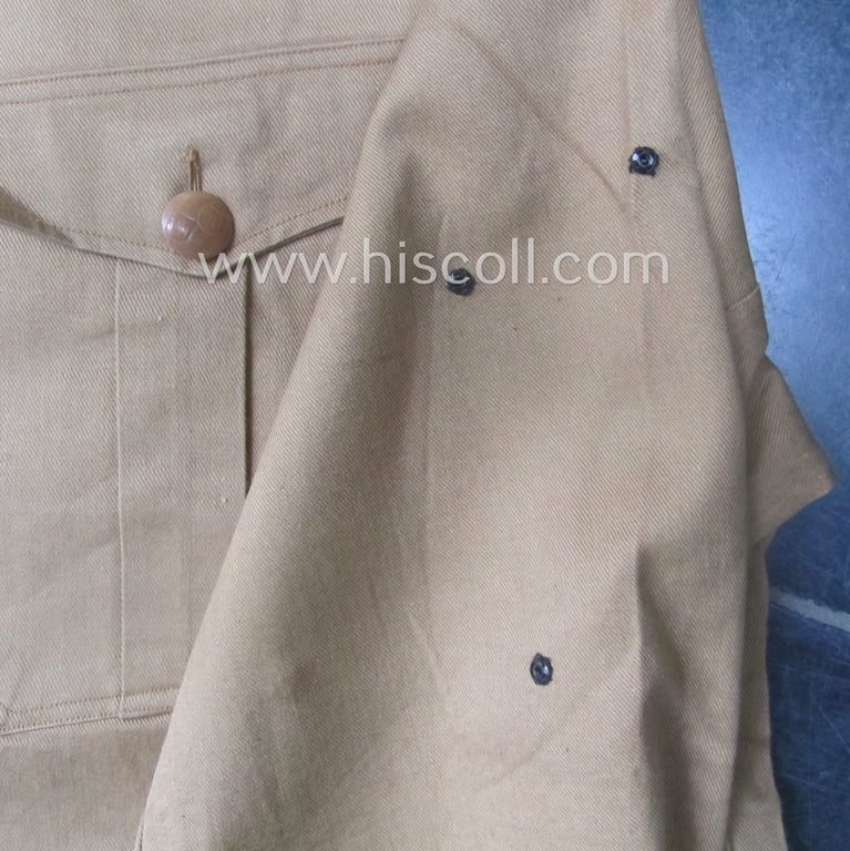 Hardly used, HJ- (ie. 'Hitler-Jugend'-) 'standard-issue'-pattern, beige-brown- (ie. 'braunes'-) coloured: 'under-the-tunic'-shirt (ie. 'Braunhemd nach Vorschrift des RJF') that comes in a wonderful condition