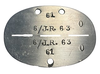 Heeres Erkennungsmarke 6. Kompanie Infanterie Regiment 63