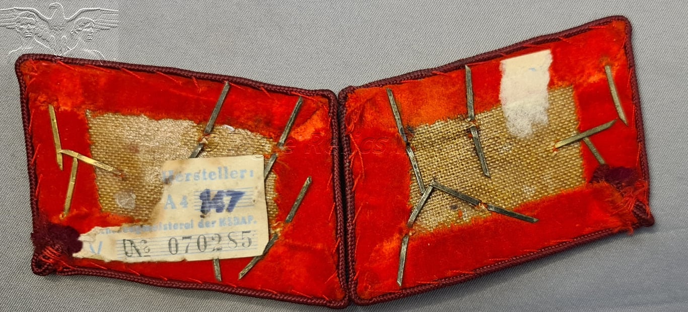 NSDAP Party Leader Collar Tabs Gau Level -  Gemeinschaftsleiter