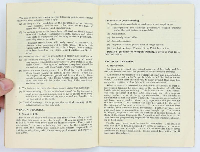British WW2 Training Manual 'Home Guard'