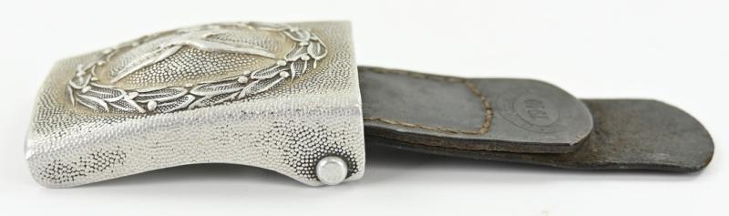German LW Beltbuckle with Leather Tab 'GB' 1940