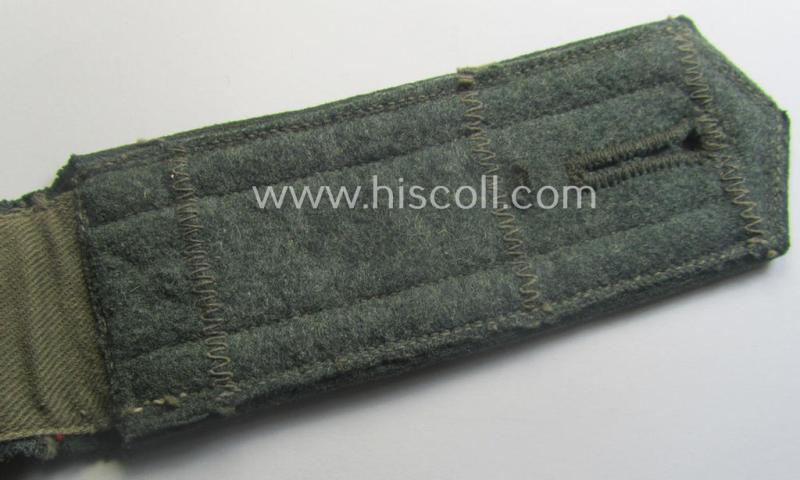Single, early-period (ie. 'M36- o. M40'-pattern and pointed-styled) WH (Heeres) 'cyphered', NCO-type shoulderstrap as was intended for an: 'Unteroffizier u. Mitglied des Panzerjäger-Rgts. 37'