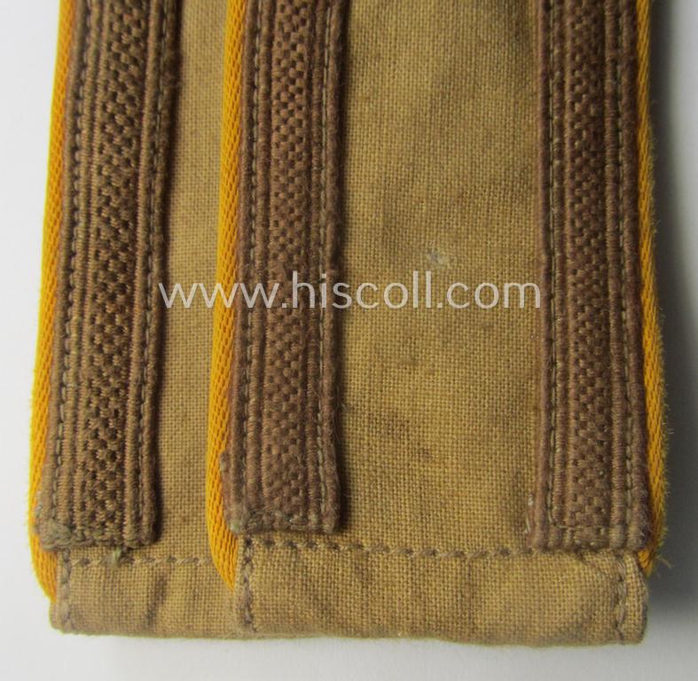 Pair of WH (Luftwaffe) 'tropical-styled' shoulderstraps (as was specifically for usage on the tropical-shirts ie. tunics) as was intended for usage by an: 'Uffz. der Flieger- o. Fallschirmjäger-Trpn.'