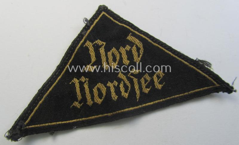 'HJ' ('Hitlerjugend') district-triangle (ie. 'Gebietsdreieck') entitled: 'Nord Nordsee'